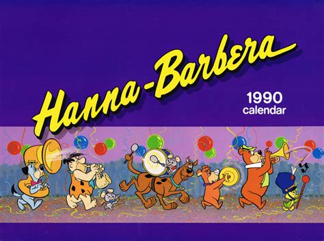 1990 Hanna Barbera Calendar Cover Hanna Barbera Barbera Hanna
