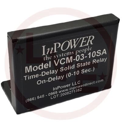 We did not find results for: INPOWER VCM-03-10SA | RELAY TIME DELAY SOLID STATE 12VDC 15A 0-10 SEC ON-DELAY