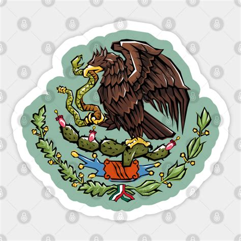 Mexican Coat Of Arms Mexican Autocollant Teepublic Fr