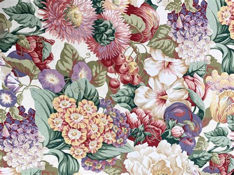 Floral Print Fabric Juliette By Wesley Mancini Vintage Large Etsy