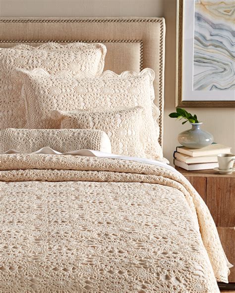Handmade Crochet Coverlet And Sham Ebay Crochet Bedspread Pattern