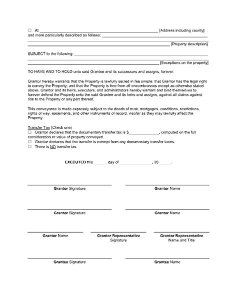 Printable Warranty Deed Texas Printable Form Templates And Letter