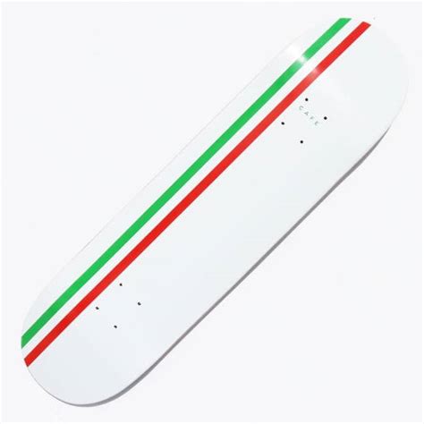 Skateboard Cafe Stripes Whitegreenred Skateboard Deck 825