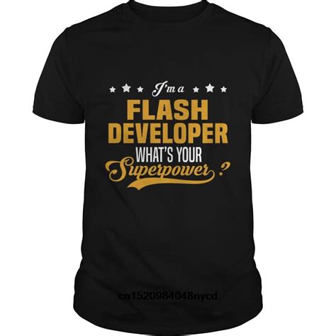 Gildan Funny T Shirts Flash Developer T Shirt1 2018 Fashion Tshirt Men