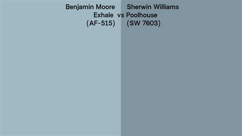 Benjamin Moore Exhale AF 515 Vs Sherwin Williams Poolhouse SW 7603