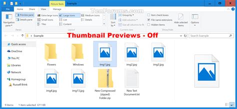 Customization Thumbnail Previews In File Explorer Enable Or Disable