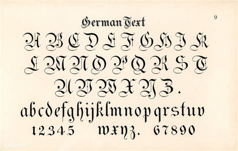 Download Free Image Of German Style Calligraphy Fonts From Draughtsman