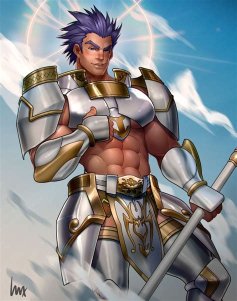Garoth Lightsworn Warrior Henry Partum On Patreon Cartoon Handsome Anime Warrior