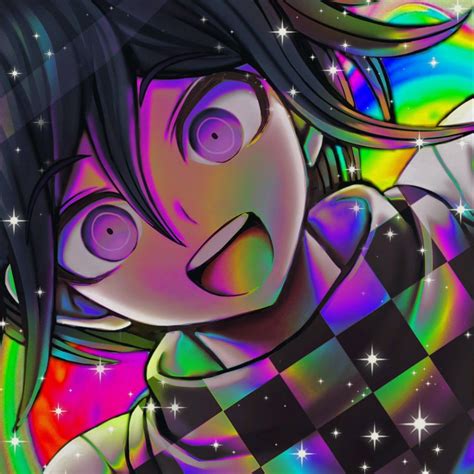 Maybe you would like to learn more about one of these? kokichi glitchcore / rainbowcore icon | Anime wallpaper ...