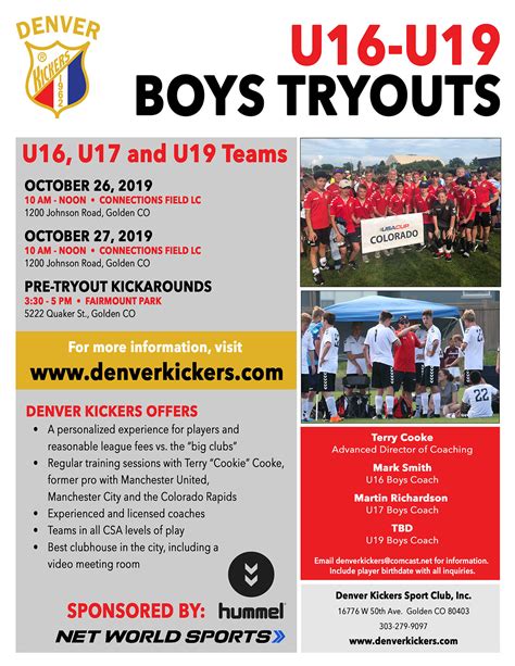 Competitive Soccer Flyer U16 19 Web Denver Kickers Sport Club Inc