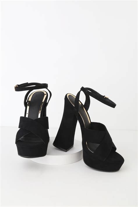 sexy black heels ankle strap heels black platform heels lulus