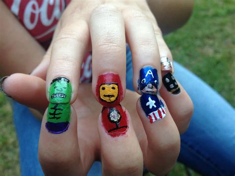 Avengers Nail Art Avengers Nails My Nails Nail Art