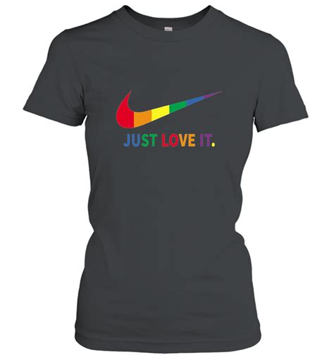 Rainbow Lesbian Gay Pride Lgbt Just Love It T Shirts Women T Shirt