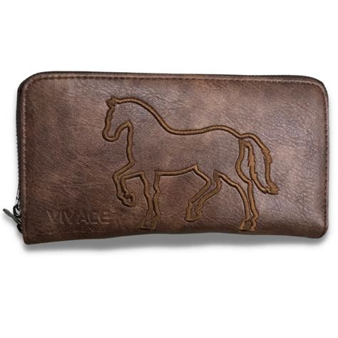 Horse Wallet Imitation Leather Brown