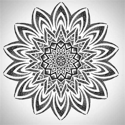 Some Of This With Solid Lines Too Dotwork Tattoo Mandala Geometric