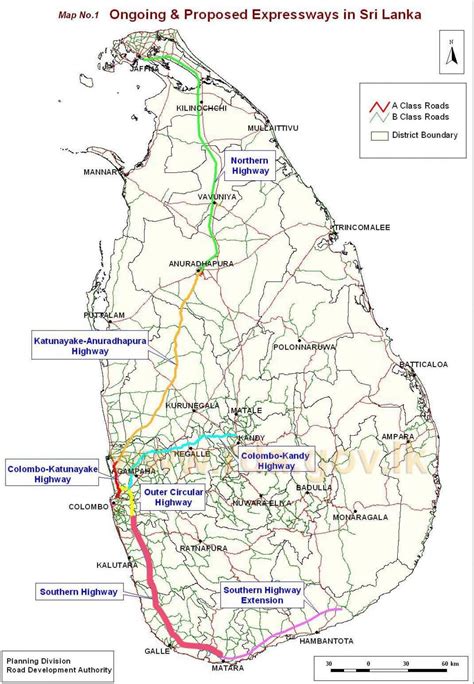 Sri Lanka Highway Map New Highway Map In Sri Lanka Southern Asia Asia