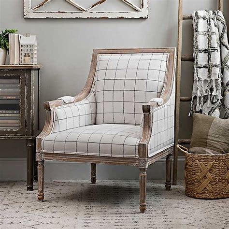 Enjoy free shipping on most stuff, even big stuff. McKenna White and Black Check Accent Chair in 2020 | Accent chairs for living room, White accent ...