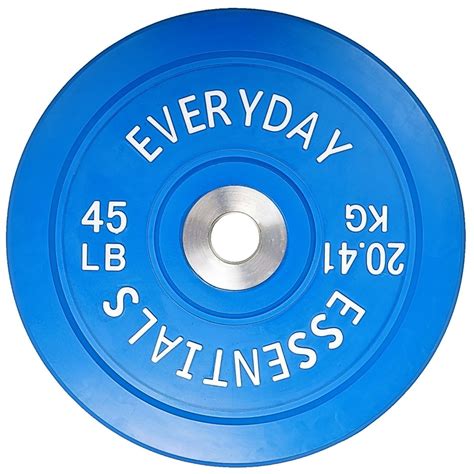 Everyday Essentials Color Coded Olympic Bumper Plate Weight Plate W