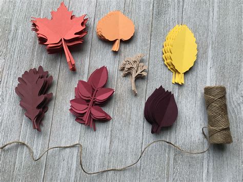 Simple Paper Leaf Garland With Free Printable Leaves Artofit