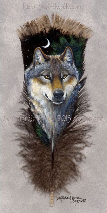Pin By De Esta Green On Feathers Veren Wolf Painting Feather
