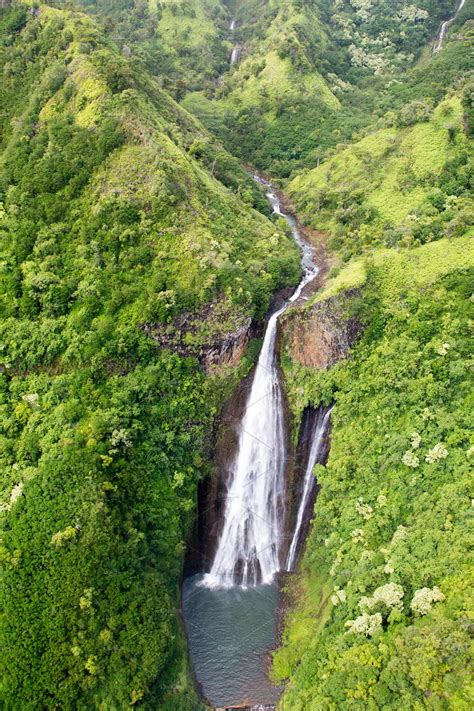 Waterfall On Kauai Stock Photo Containing Kauai And Hawaii Nature