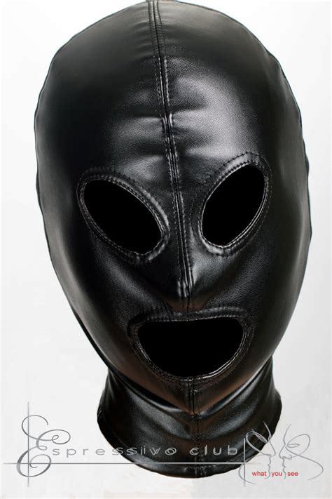 Bdsm Bondage Hood Fetish Mask Pu Leather Bdsm Mask Fetish Etsy