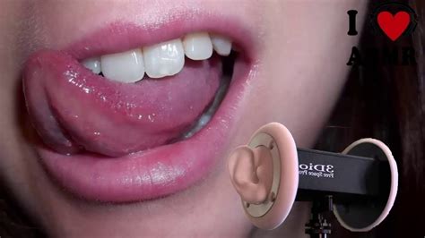 ASMR Ear Licking Mouth Sounds Blowing Kissing No Talking