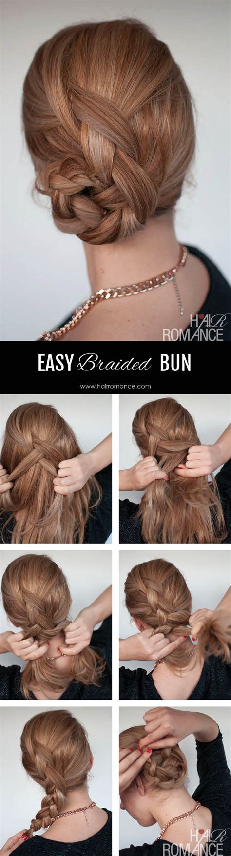 Easy Braided Bun Hairstyle Tutorial Hair Romance