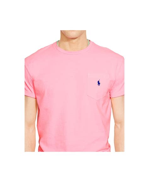 Polo Ralph Lauren Classic Fit Neon Jersey Pocket Crew Neck T Shirt In