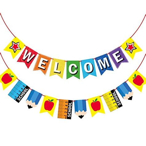 Welcome Banner For Party Supplies First Day Of School Banner School