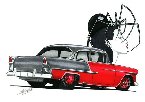 Chevrolet Black Widow Lowrider Drawings Art Cars Truck Art