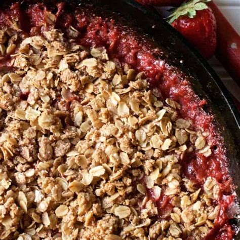 Strawberry Rhubarb Crisp Recipe 🍓 Savoring The Good