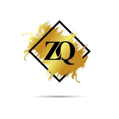 Gold Zq Logo Symbol Vector Art Design Stock Illustration Illustration