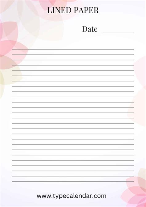 Printable Lined Paper Template Story Writing For Children Ph