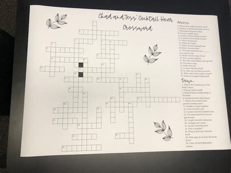 Giant Custom Crossword Puzzle Crossword Puzzle Wedding Etsy Uk