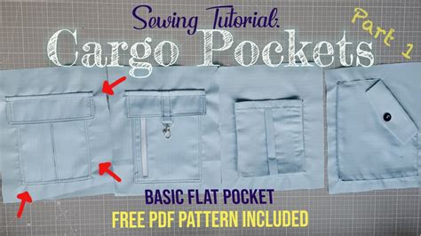 Cargo Pockets Sewing Tutorial Flat Free Pattern Included Youtube