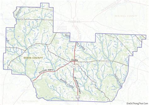 Map Of Irwin County Georgia