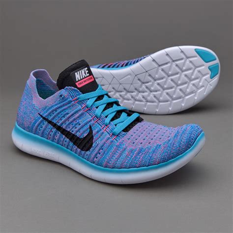 Nike Womens Free Run Flyknit Womens Shoes Gamma Blueblack Photo