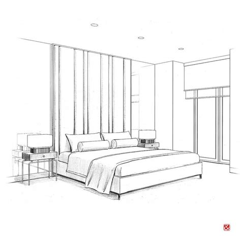 Bedroomdesignsketch Desenho De Arquitetura Interior Esboços De
