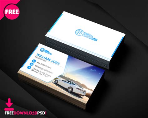 Business card is a tiny but powerful representation of your company. Free Automotive Business Cards PSD | FreedownloadPSD.com