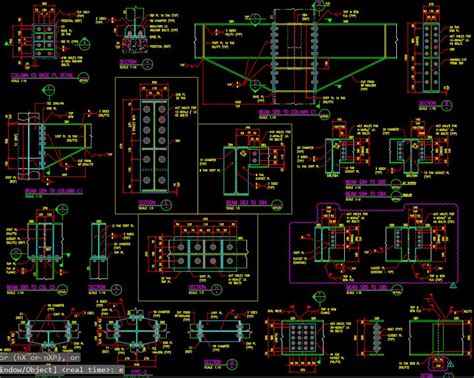 Detail Of Steel Connection Column And Beam Cad Files Dwg Files Plans And Details