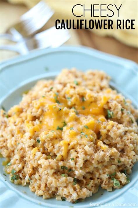 Steam cauliflower rice in microwave according to package directions. EASY CHEESY CAULIFLOWER RICE RECIPE - COOKS DISHES
