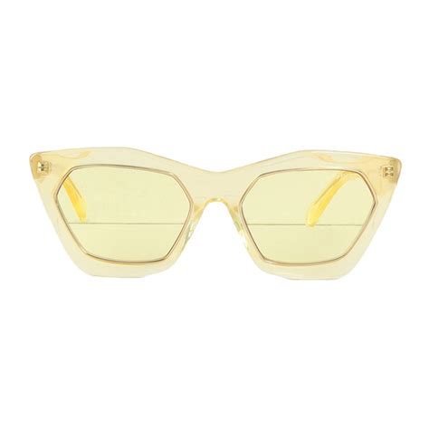Emilio Pucci Yellow And Gold Cat Eye Sunglasses 46592174os
