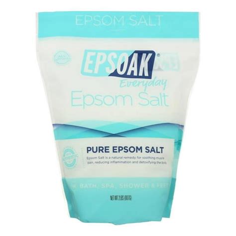 Epsoak 2446359 2 Lbs Pure Unscented Magnesium Sulfate Epsom Salt Case