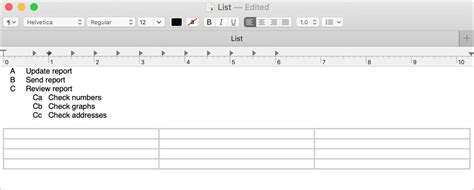 Cómo trabajar con tablas y listas en TextEdit en Mac Portal ZonaDialer