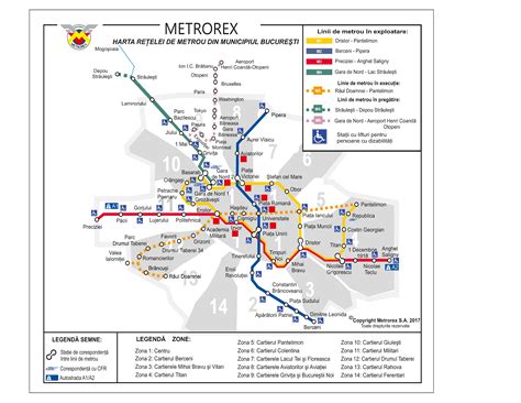 Metrorex Harta 2020 Hartă Metrou București Lista Completă Cu