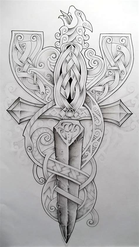 Celtic Cross2 by Tattoo-Design on DeviantArt | Warrior tattoos, Norse