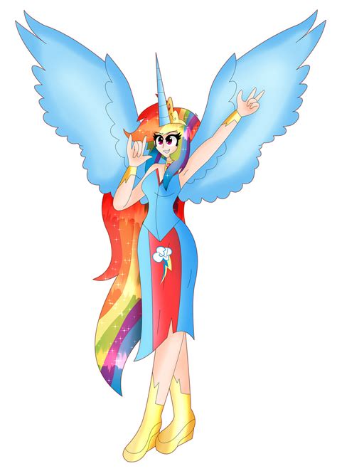 Human Princess Rainbow Dash By Eeveeglaceon On Deviantart