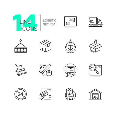 Manufacturer And Distributor Icon For Business System Illustrations