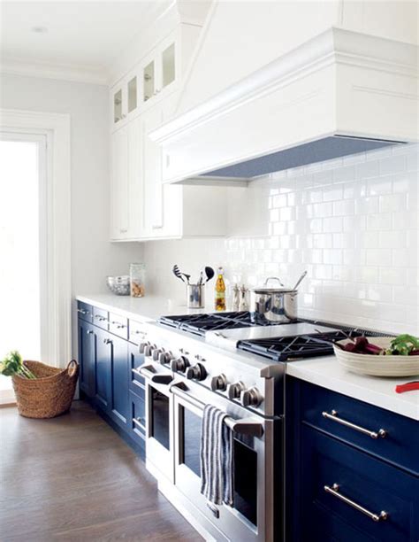 Having A Moment Navy And White Kitchen Cabinets Lauren Nelson